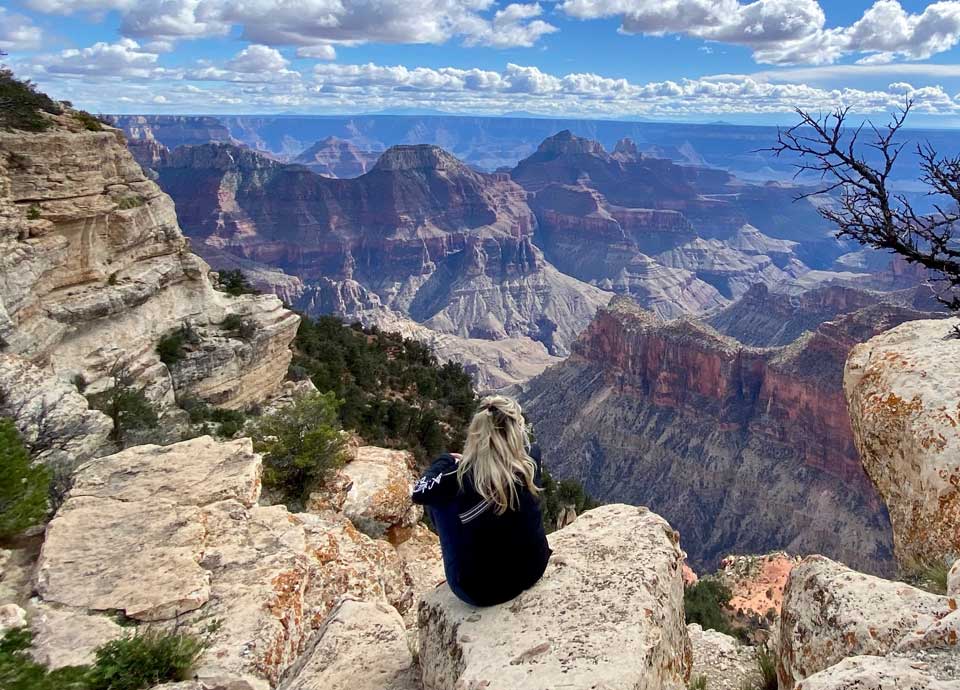 Amy taking in the view at the Grand Canyon